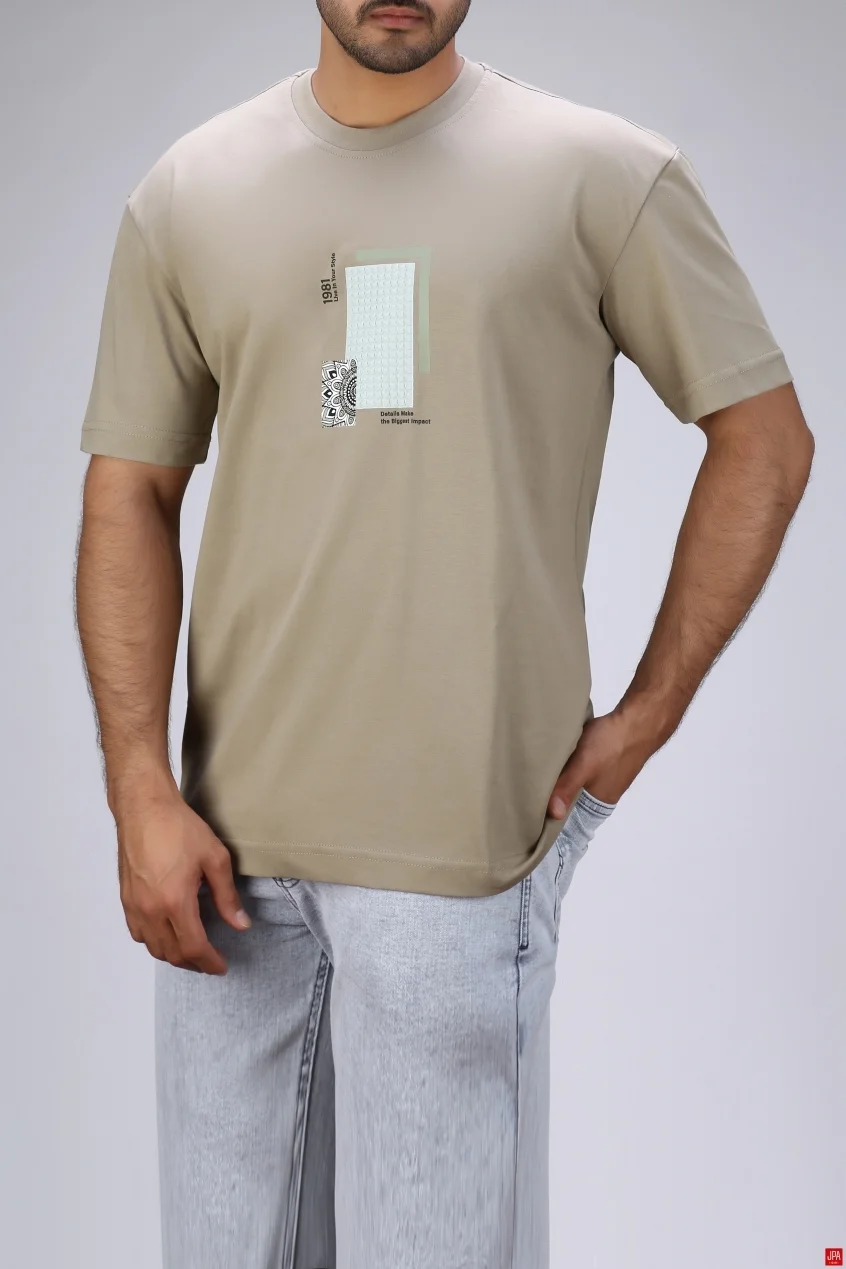 تی‌شرت مردانه یقه گرد چاپی رگولار ( ازاد) کد   03455