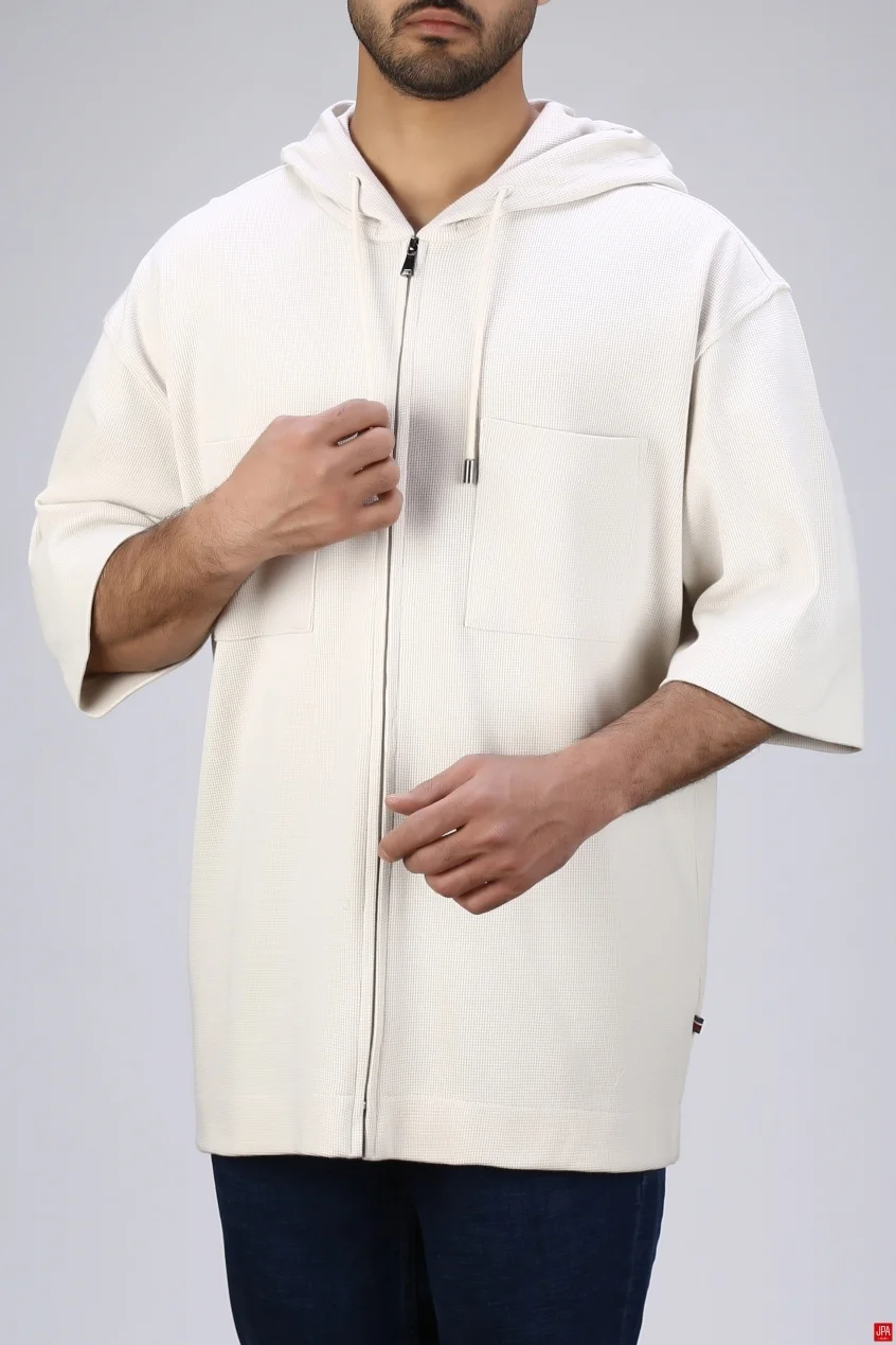 تی‌شرت مردانه کلاه‌دار ساده Relaxed – کد 04489